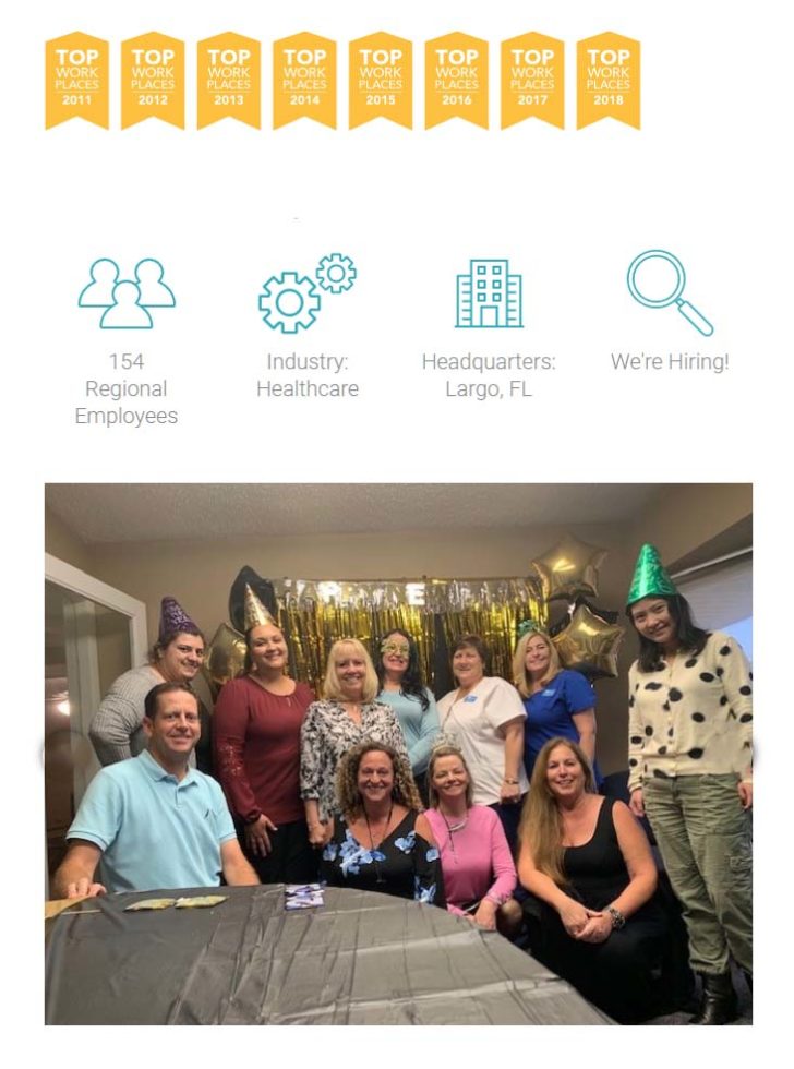 Top Workplaces Article from the Tampa Bay Times