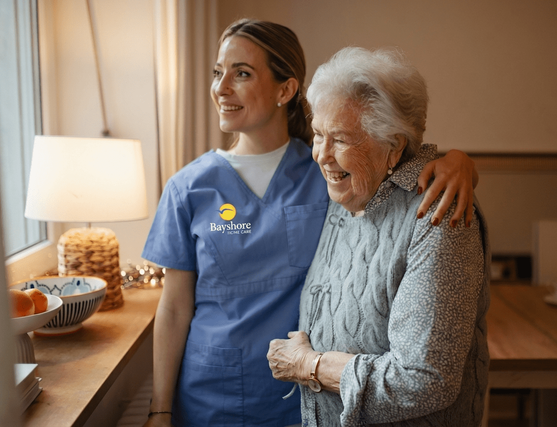 A home companion with her patient in Largo, FL